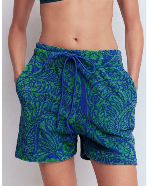 Boden Blue Islington Towelling Shorts