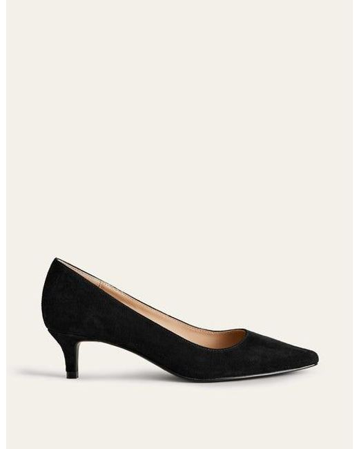 Boden Black Lara Low-heeled Court Shoes