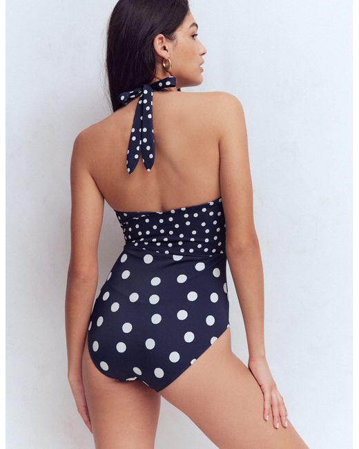 Boden Blue Tilos Tie Side Swimsuit