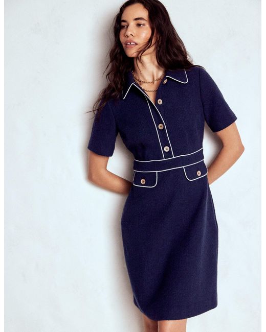 Boden Blue Eda Cotton Shift Dress