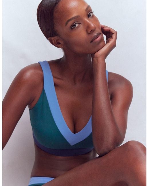Boden Green Campania Cross-Back Bikini Top