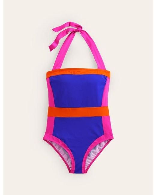 Boden Pink Santorini Halterneck Swimsuit