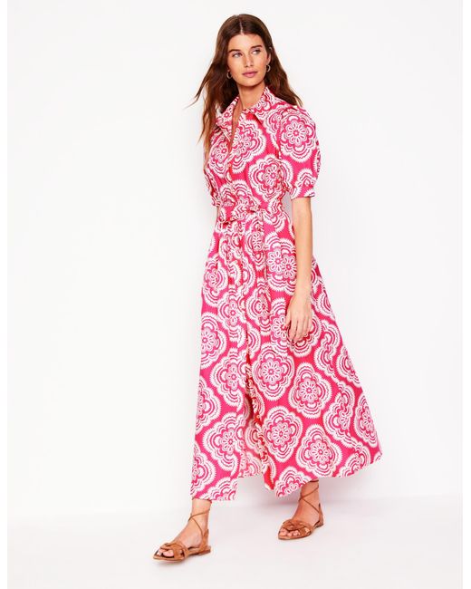 Boden Alexa Maxi Shirt Dress Peony, Botanic Blush in Green | Lyst Boden Alexa Maxi Shirt Dress Peony, Botanic Blush in Green | Lyst