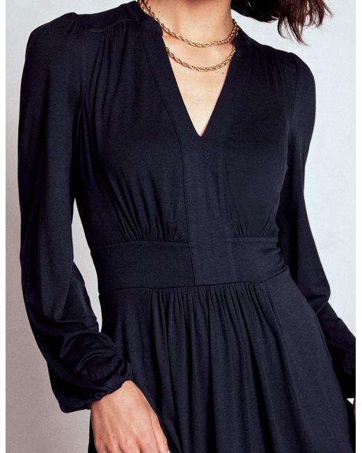 Boden Purple Lily Long Sleeve Midi Dress