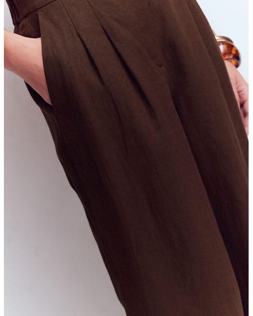Boden White Kensington Linen Trousers