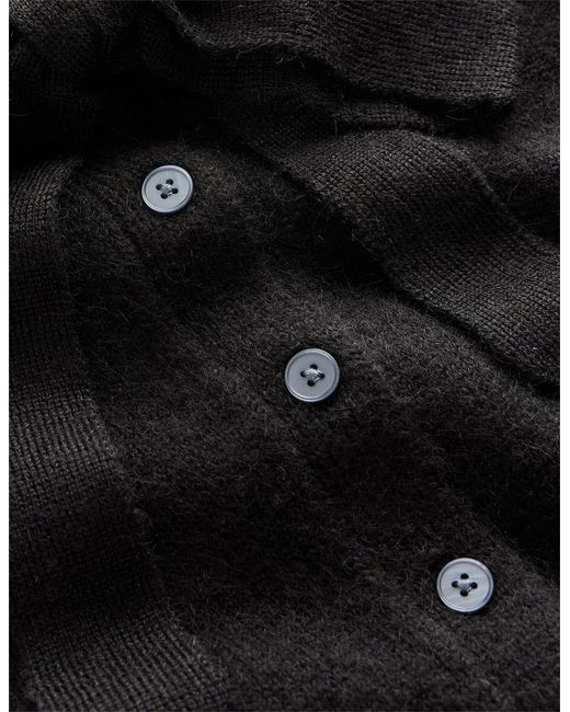 Boden Black Collared Tie Front Cardigan