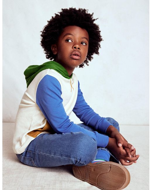 T-Shirt Semi-Épais À Capuche-Avoine Chiné/Bleu Rivière Boden pour homme en coloris Green