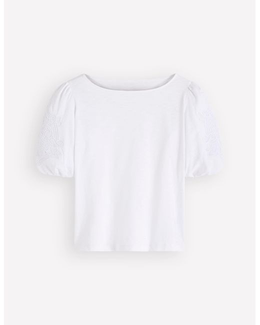 Boden Gray Tape Lace T-Shirt