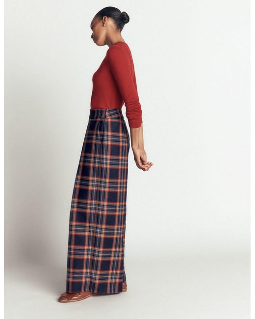 Boden White Wool Blend Pleated Culottes