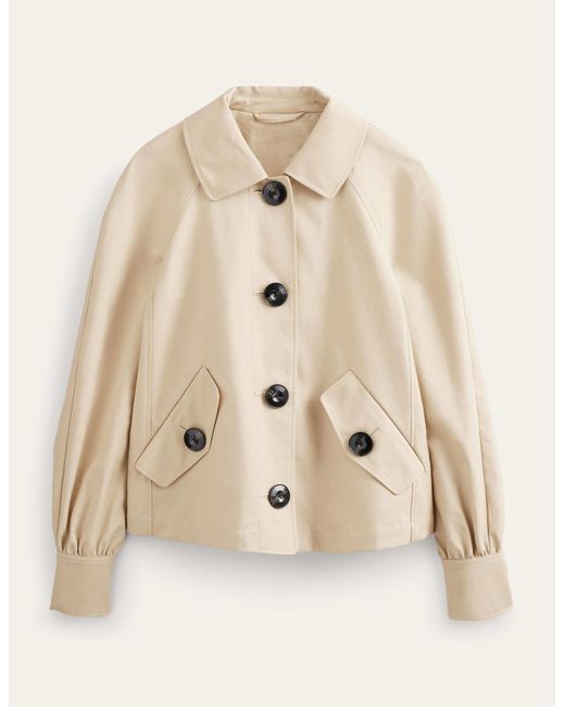 Boden Cotton Trench Jacket in Natural Lyst