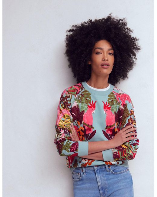 Boden Blue Emi Printed Sweatshirt