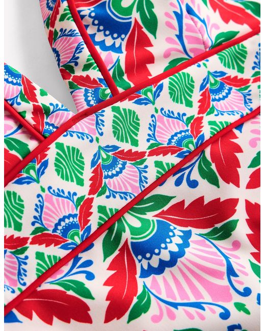 Boden Multicolor Kasos String V Neck Swimsuit