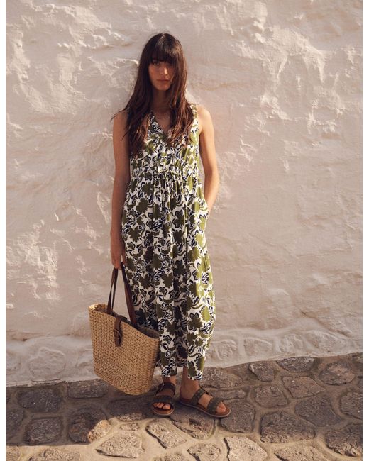 Boden Green Delphine Midi Jersey Dress