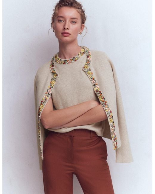 Boden Red Embellished T-Shirt