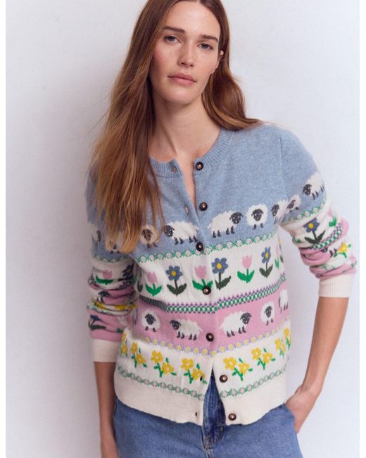 Boden Multicolor Edie Fair Isle Cardigan