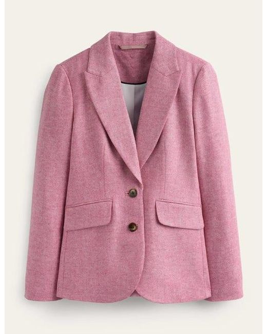 Boden Pink The Marylebone Wool Blazer