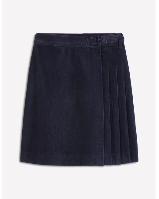 Boden Blue Helen Cord Kilt Skirt