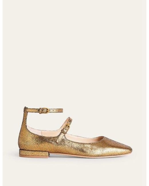Boden Natural Double-strap Mary Jane Shoes