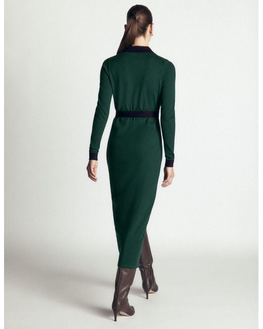Boden Green Jessica Knitted Shirt Dress
