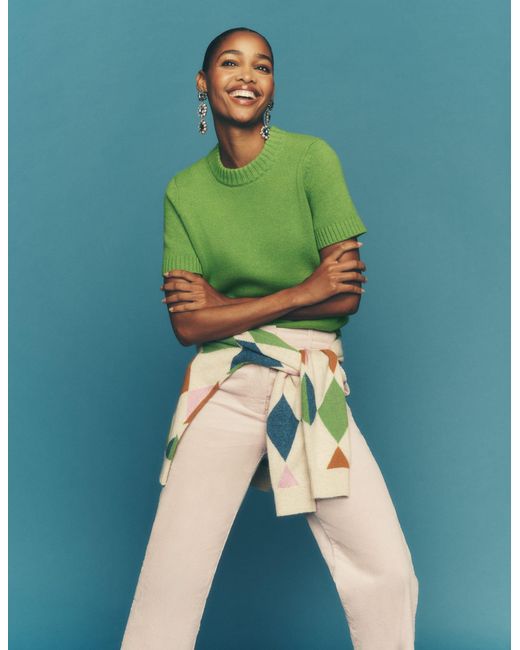 Boden Green Marta Merino Wool T-Shirt