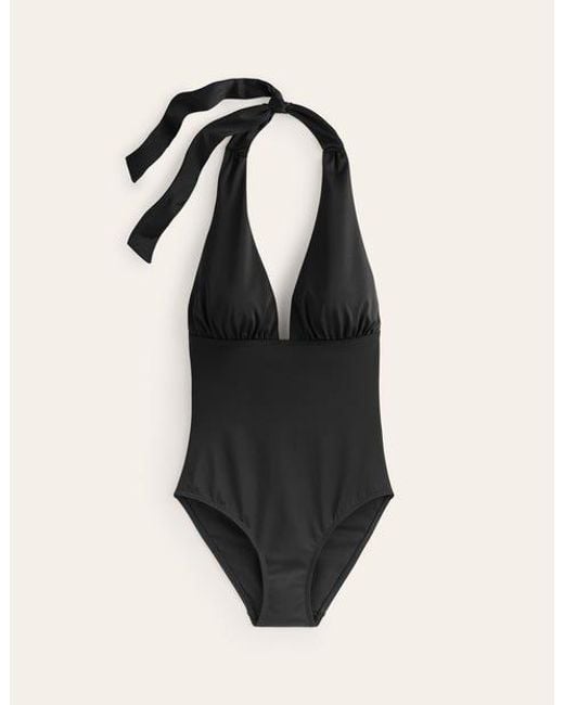 Boden Black Merano Deep V-neck Swimsuit