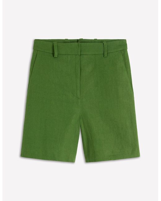 Boden Green Belgravia Linen Shorts