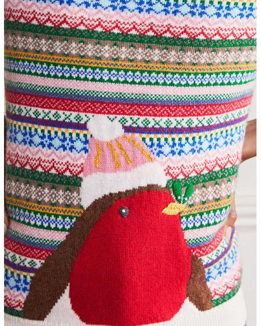 Boden christmas fair isle jumper hot sale