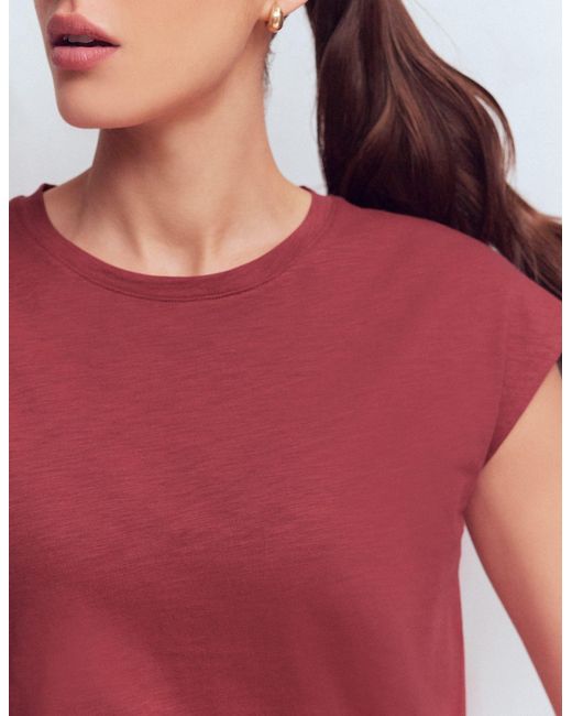 Boden Red Louisa Slub T-Shirt