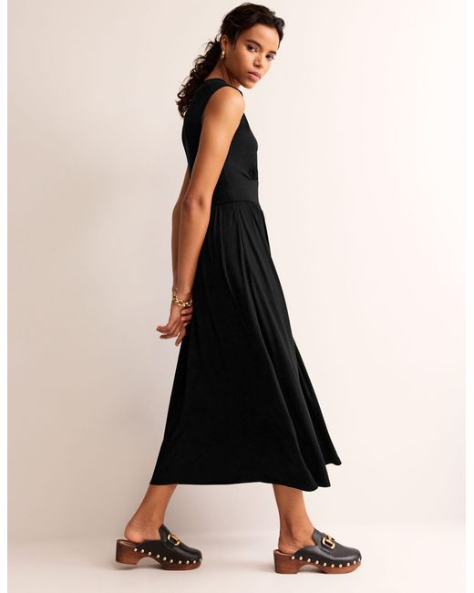 Boden Thea Sleeveless Midi Dress in Black | Lyst UK