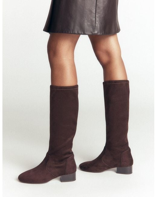 Boden Brown Flat Stretch Boots