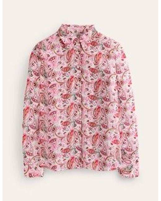 Boden Pink Sienna Silk Shirt