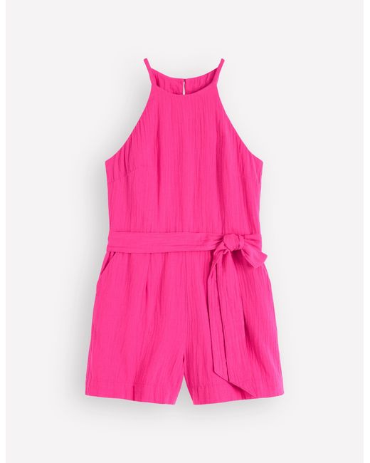Boden Pink Rosa Double Cloth Playsuit