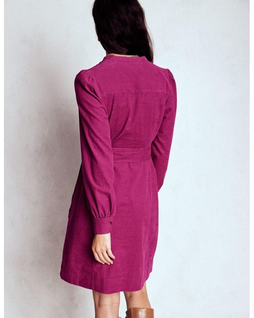 Boden Purple Bre Cord Short Dress