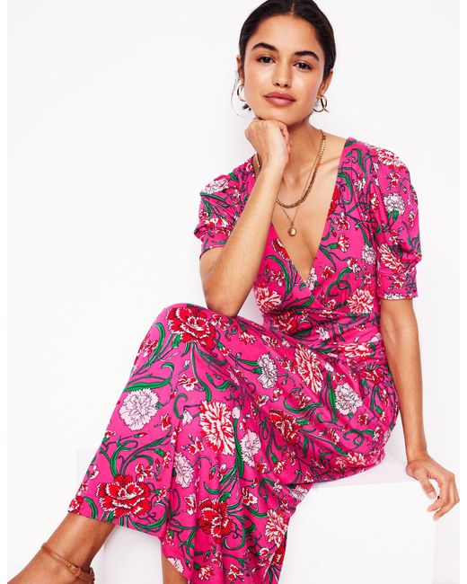 Boden Kristen Pleated Jersey Dress Yarrow, Carnation Vine in Purple | Lyst Boden Kristen Pleated Jersey Dress Yarrow, Carnation Vine in Purple | Lyst