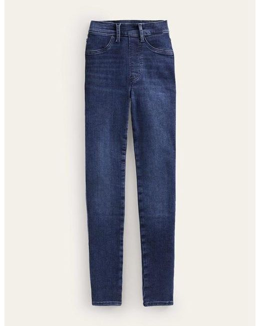 Boden Blue High Rise Pull-on Skinny Jeans