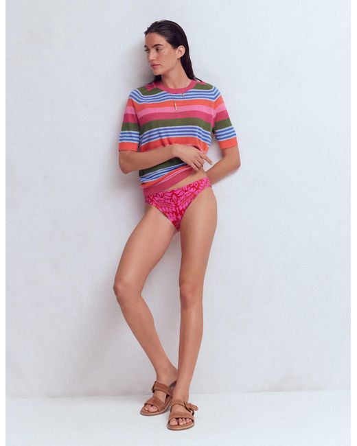Boden Red Classic Bikini Bottoms