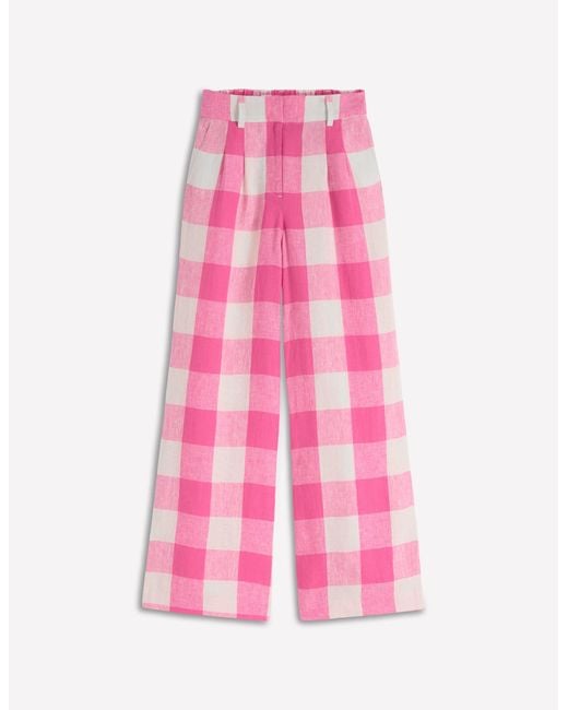 Boden Pink Kensington Linen Trousers