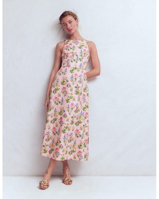 Boden White Silvia Boned Bodice Maxi Dress