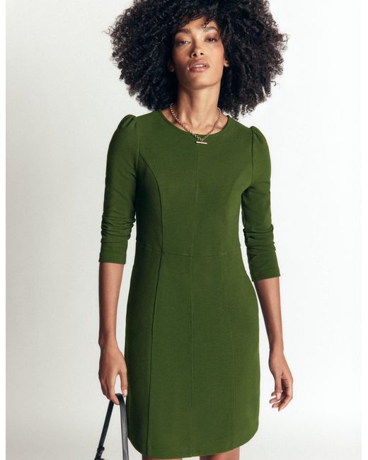 Boden Green Marla Seamed Ottoman Dress