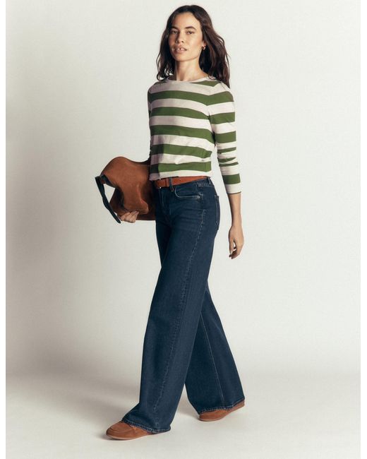 Boden Green Olivia Long Sleeve Breton