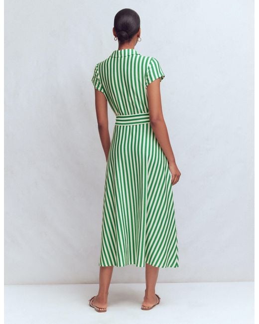 Boden Green Marcia Jersey Shirt Dress