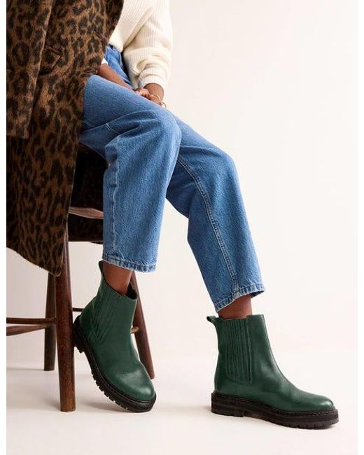 Boden Green Sadie Chelsea-Boots Mit Breiter Sohle Damen