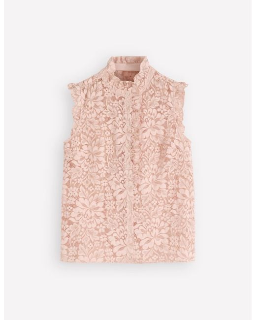 Boden Blue Isabel Sleeveless Lace Top