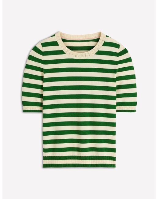 Boden Green Emilia Cotton Crew T-Shirt