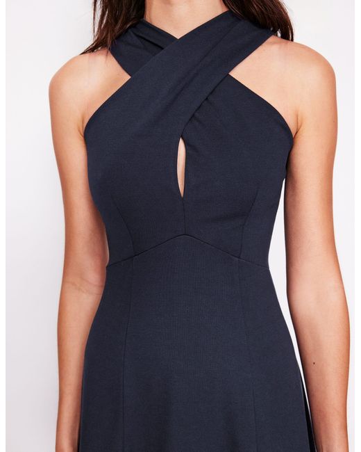 Robe En Point De Rome Croisée Sur Le Devant-Bleu Marine Boden en coloris Blue