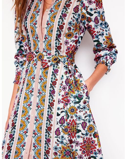 boden ruby collarless shirt dress BODEN Ruby Collarless Shirt Dress