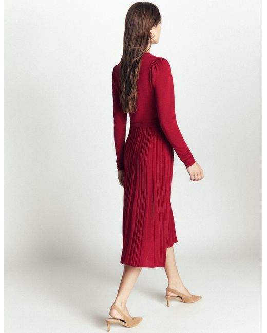 Boden Red Cable Stitch Knitted Dress