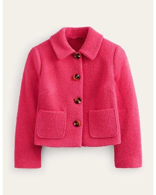 Boden Pink Rye Cropped Jacket