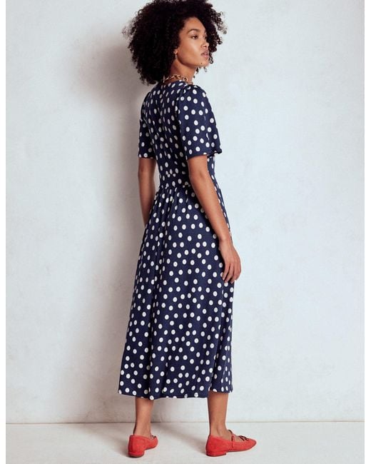 Boden Purple Louisa Jersey Midi Dress