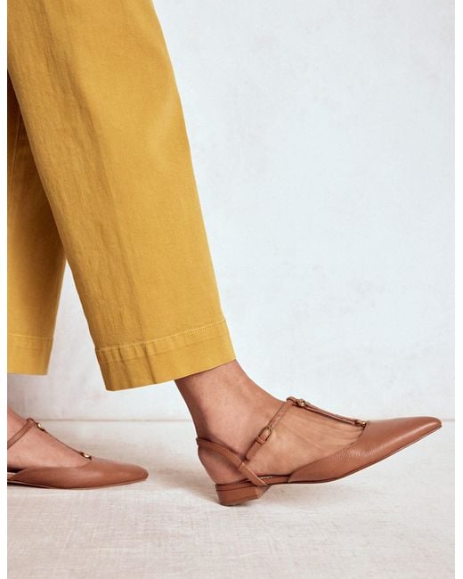 Boden Brown T-Bar Point Flats